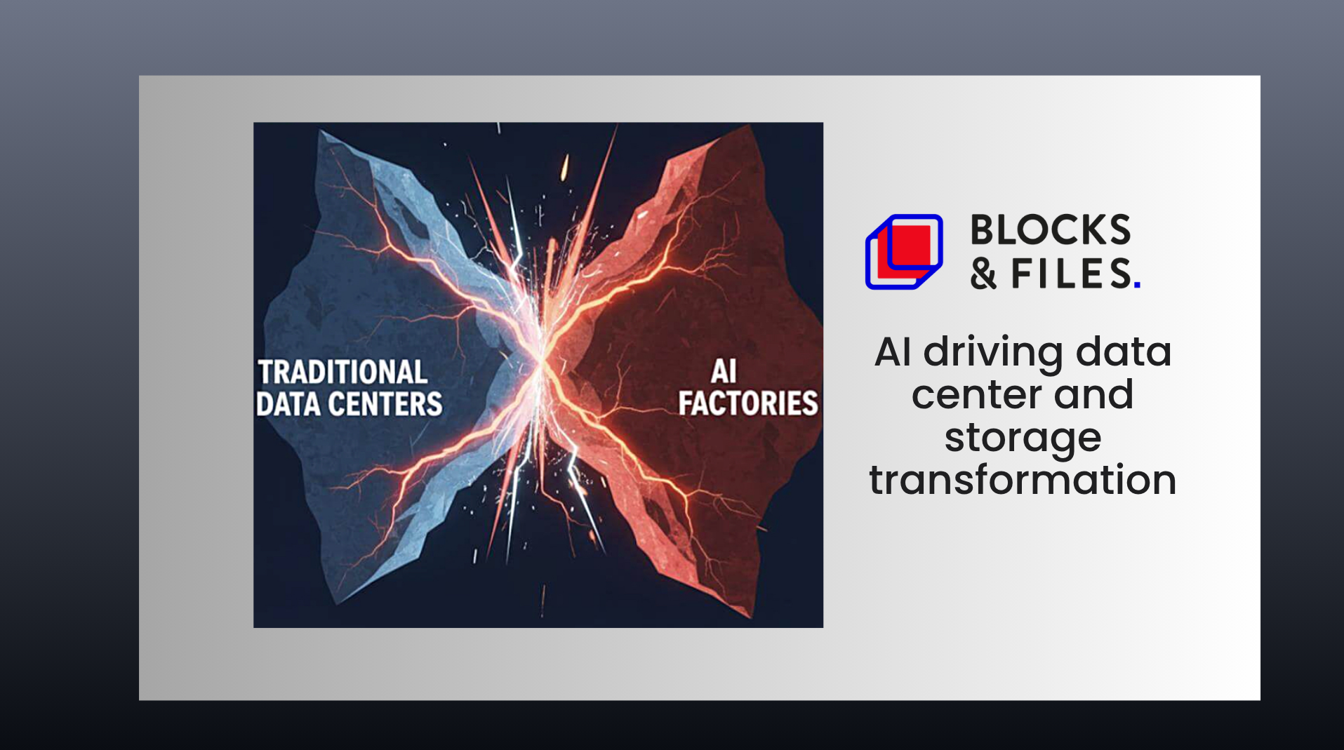 AI driving data center – and storage – transformation