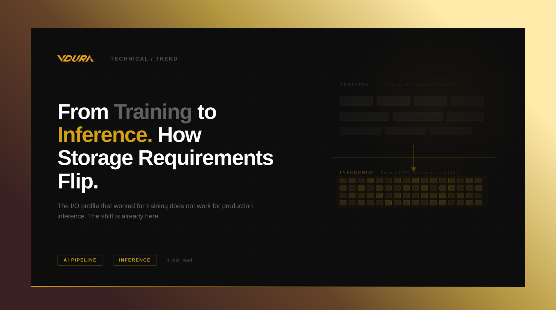 From Training to Inference: How Storage Requirements Flip When AI Goes to Production