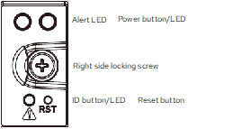 Control panel on the right-hand side of the bezel.