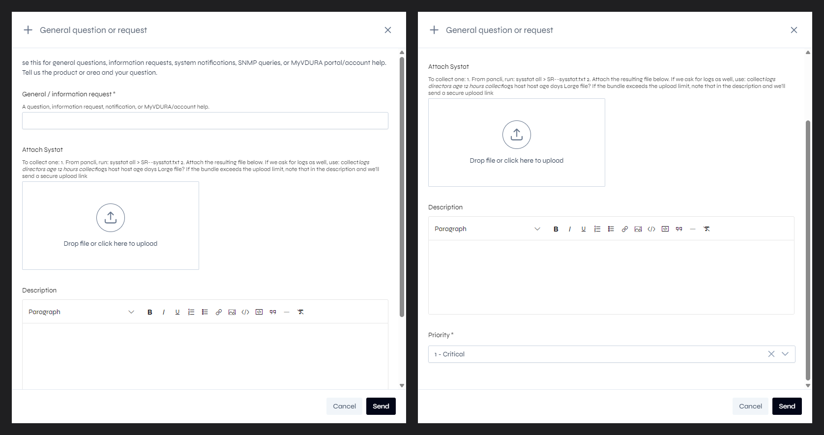 The General question or request form